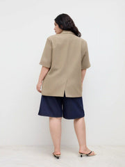 Cider Denim Mid Rise Bermuda Jorts Curve & Plus
