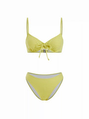 Textured Floral Sweetheart Underwire Low Rise Cheeky Bikini Set