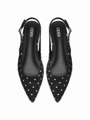 POLKA DOT SLINGBACK FLATS