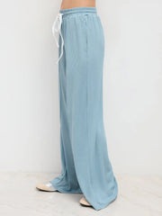 Ruched Tank Crop Top & Elastic Waist Knotted Trousers Set