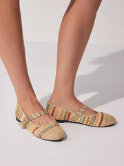 KNITTED MARY JANE FLATS