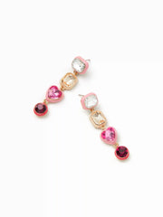 RHINESTONE DECOR GEOMETRIC DROP EARRINGS