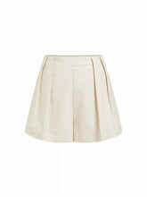 Cotton-blend High Rise Pleated Shorts