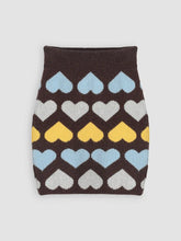 Heart Print Knit Co-ord Skirt