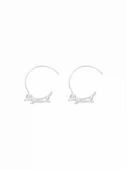DACHSHUND SHAPED HOOP EARRINGS