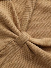 Solid Knit Long Sleeve Sweater