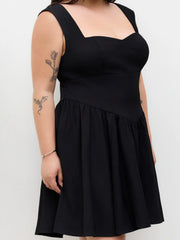 Sweetheart Ruffle Hem Mini Dress Curve & Plus