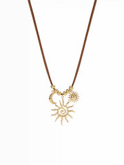 SUN & MOON PENDANT NECKLACE
