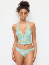 Halter Neckline Fruit Graphic Tankini Low Rise Cheeky Bikini Set