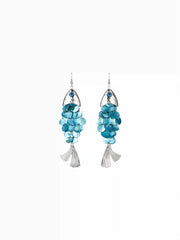 FISH & SEQUIN DROP EARRINGS