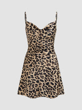 Solid Satin Cowl Neck Cami Mini Dress
