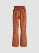 Brown Striped Detail Pants