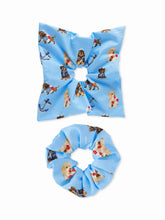 2PCS DOG & SHELL GRAPHIC SCRUNCHIE SET