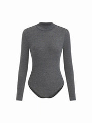 Wool-blend High Neck Bodysuit