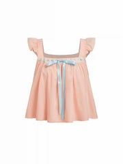 Cotton Square Neck Bowknot Tank & High Rise Shorts Loungewear Set