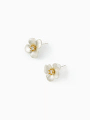 ZIRCON FLORAL STUD EARRINGS