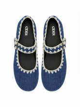 EMBROIDERED MARY JANE FLATS