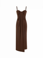 Twisted Straight Maxi Dress