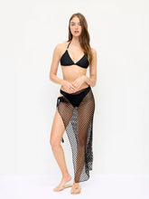 Halter Neckline Metal Detail Triangle Bikini Set With Mesh Sarong