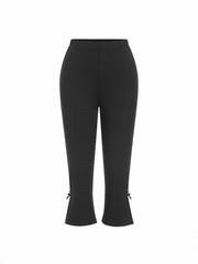 High Rise Bowknot Flared Capri Flared Trousers