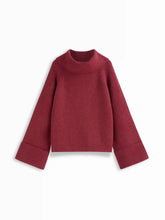 Knit Turtleneck Bell Sleeve Sweater