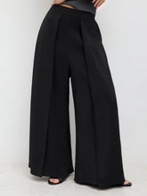High Rise Cropped Wide Leg Trousers