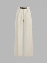 Belted Mid Rise Straight Leg Trouser