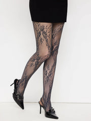 FLORAL JACQUARD LACE TIGHTS