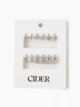 6pairs Geometric Hoop Earrings Set