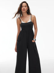 High Stretch High Rise Straight Leg Jumpsuit