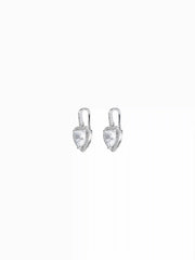 HEART-SHAPED ZIRCON DROP EARRINGS
