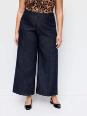 Cider Denim Mid Rise Wide Leg Capri Jeans Curve & Plus