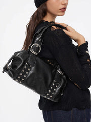 STUDDED SHOULDER BAG