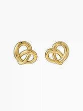 KNOT 18K GOLD PLATED STAINLESS STEEL STUD EARRINGS