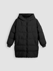Zip Front Hooded Puffer Coat