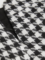 Tweed High Rise Houndstooth Mini Skirt