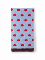 POLKA DOT FUZZY SCARF