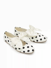 BOWKNOT & POLKA DOT MARY JANE FLATS