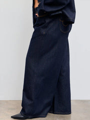 Cider Denim Mid Rise Solid Straight Leg Jeans Curve & Plus