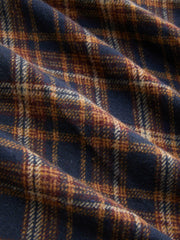 Wool-look Mid Rise Plaid Flared Asymmetrical Midi Skirt