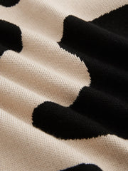 Knitted Zebra Stripe Sleeveless Crop Top