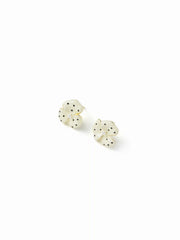 POLKA DOT FLOWER STUD EARRINGS