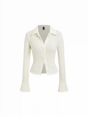 Textured Long Sleeve Top