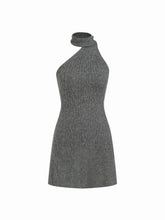 Cable Knit Halter Neck Bobycon Mini Dress