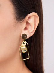 Geometric Design Drop Earrings