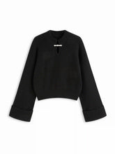 Knit Metal Detail Long Sleeve Top Curve & Plus