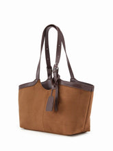 FAUX SUEDE TOTE BAG