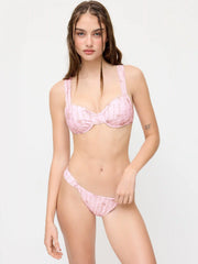 Ditsy Floral Sweetheart High Stretch Ruched Bikini Set