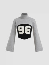 96 Knit High Neck Graphic Cami Top & Crop Shrug Set