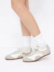 FAUX SUEDE LACE-UP SNEAKERS